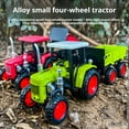 thumbnail image 2 of BAELLERT Vintage Alloy Tractor Model with Sound Light Movable Rear Carriage Die-cast Farm Truck Agricultural Vehicle Toy Decoration Toddlers Boys Girls Birthday Gift, 2 of 8