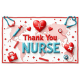thumbnail image 6 of 3D Heart Design Thank You Nurse Appreciation Banner with Healthcare Theme for Medical Event Hospital Decor Professional Recognition, 6 of 8