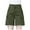Olive Green, variant on Lovskoo Plus Size Shorts for Women Cotton and Linen Trendy Solid Color Loose Casual Wide Leg Shorts Olive Green