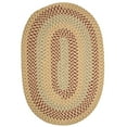thumbnail image 2 of Colonial Mills 11' Yellow and Red Round Handmade Braided Area Throw Rug, 2 of 3