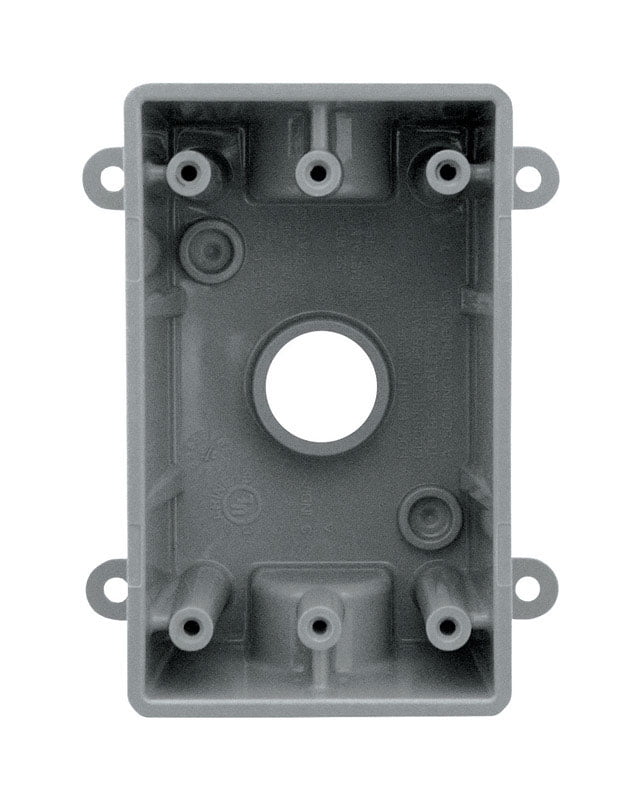 Gray Sigma Electric 14251 1/2-Inch 4 Hole 1-Gang Box Gray Sigma Electric 14251 1/2-Inch 4 Hole 1-Gang Box