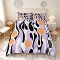thumbnail image 2 of Manfei Minimalism Abstract Duvet Cover Queen, Purple Orange Aesthetic Queen Bedding, Colorful Stars Reversible 3 Pieces, 1 Duvet Cover and 2 Pillowcases, 2 of 6