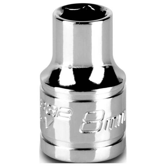 capri tools 8 mm shallow socket, 3/8-inch drive, 6-point, metric