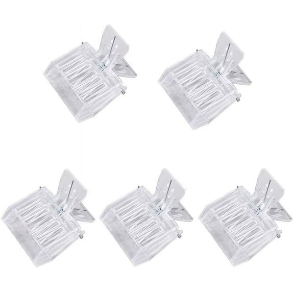 5 Pieces Queen Bee Cage Catcher Clips Plastic Queen Catching Tool Queen Catcher Queen Bee Catcher Queen Bee Cage Bee Queen Marking Catcher for Safely Capture and Store The Queen Bees, Transparent
