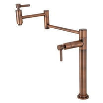 Kingston Brass KS870DLAC Concord Deck Mount Pot Filler Faucet, Antique Copper