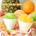 thumbnail image 5 of White Paper Cone Cups, Snow Cone Cups,Coated Leakproof Cone Paper Cups for Slush, Shaved Ice, Water 200Pcs, 5 of 5