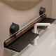 thumbnail image 2 of Estante de baño con ventosa de nogal, estante con ventosa montado en la pared, estante organizador de grifo for baño, 2 of 7