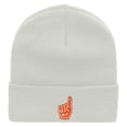 thumbnail image 5 of Foam Finger Embroidered 12 Inch Long Knitted Beanie - White OSFM, 5 of 5