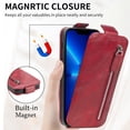 thumbnail image 6 of TECH CIRCLE phone case for iPhone11 pro,PU Leather  zipper Flip Folio Case Wallet with Card Slot,TPU Shockproof Inner Case Compatible with iPhone11 pro ,Red, 6 of 9