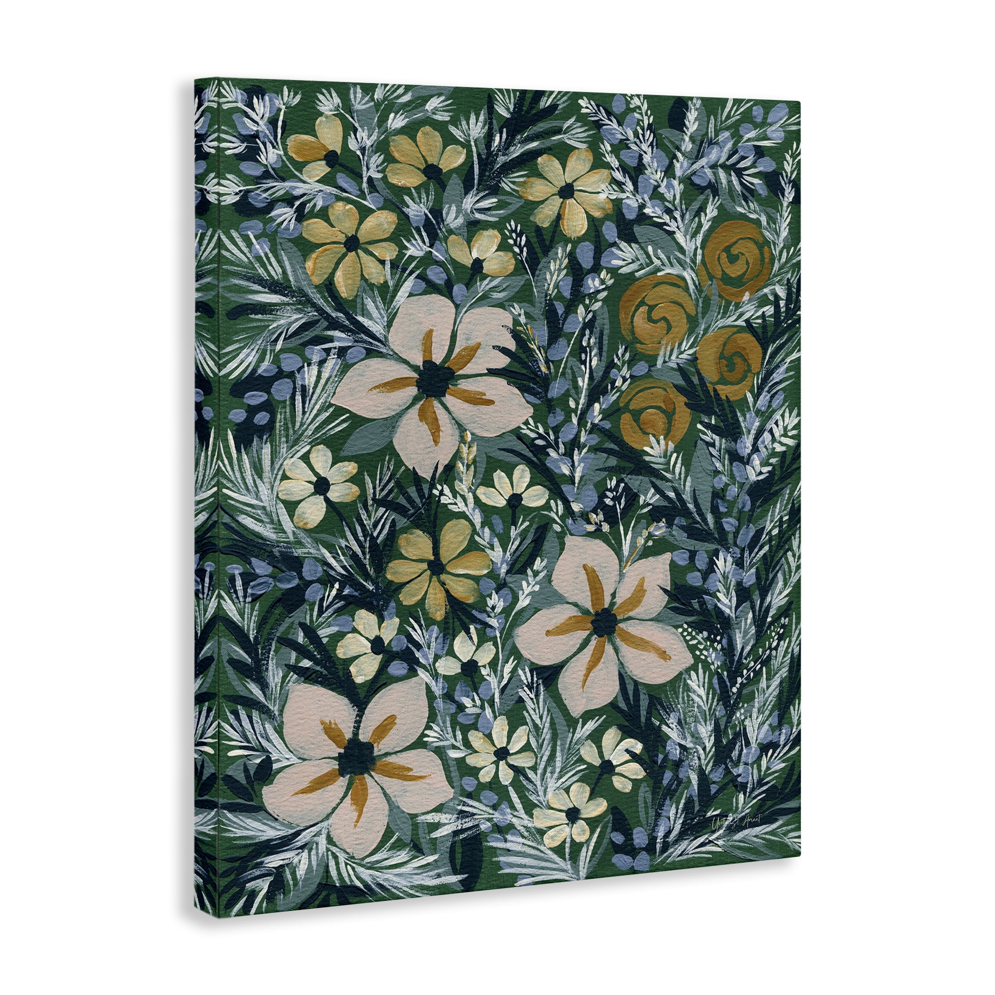 Stupell Industries Summer Boho Florals Botanical & Floral Painting Gallery Wrapped Canvas Art Print Wall Art, 36 x 48