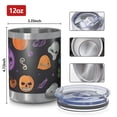 thumbnail image 3 of 12oz Tumblers Halloween Skull Pumpkin Pattern Vacuum Insulated Stainless Steel Travel Tumbler Cups Mug with Lid and Straw for Beer,Coffee,Beverages with Cleaning Brush for Cold & Hot Drinks, 3 of 5