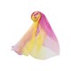 thumbnail image 2 of INSPIRAR CHIC Bufanda de Mujer Chiffon Seda Color Gradiente Ligera Larga Chal Fucsia Amarillo, 2 of 8