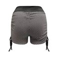 thumbnail image 3 of QLEICOM Womens Athletic Shorts, Plus Size Shorts, High Waist Butt Lifting Shorts Mesh Side Drawstring Workout Sports Shorts Yoga Shorts, Running Shorts, Comfy Beach Shorts, Cycling Shorts Gray M, 3 of 7