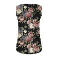 thumbnail image 5 of up to 60% off Gifts Usmixi Womens Tank Tops Beach Fashion Button Down Slim Fit Breathable Tunic Vest Shirts Summer Trendy Floral Print V-Neck Sleeveless Shirts Blouse Black s, 5 of 5