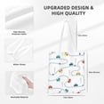 thumbnail image 4 of DouZhe Reusable Grocery Bags, Cartoon Town cars Roads Lightweight Polyester Canvas Cloth Tote Bag for Travle Gym Shopping School, 15" x 16", 4 of 7