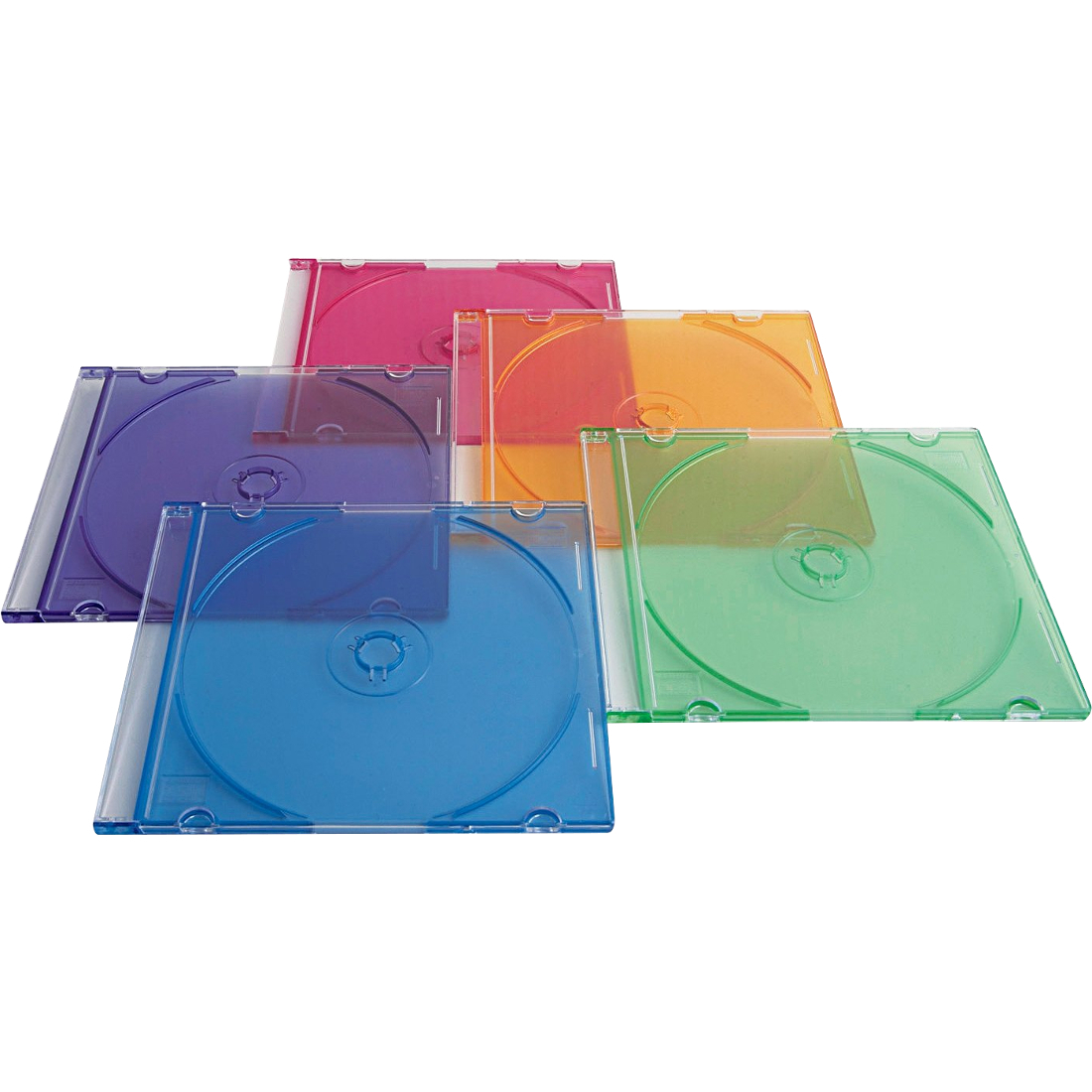 CD/DVD Color Slim Jewel Cases, Assorted - 50pk - image 2 of 2