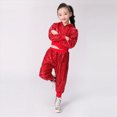 thumbnail image 5 of Kaprioy Baby Girl Fall Winter Clothes 2Pcs Girls Dance Outfits Cropped Sequin Jacket Pants Set Kids Hop Dance 80s 90s, 5 of 9