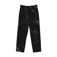 thumbnail image 4 of Balery Men'S Black Marble Texture Abstract Pants,Sleepwear Pants,Pajama Pants,Pj Bottoms Drawstring And Pockets-Xx-Large, 4 of 9