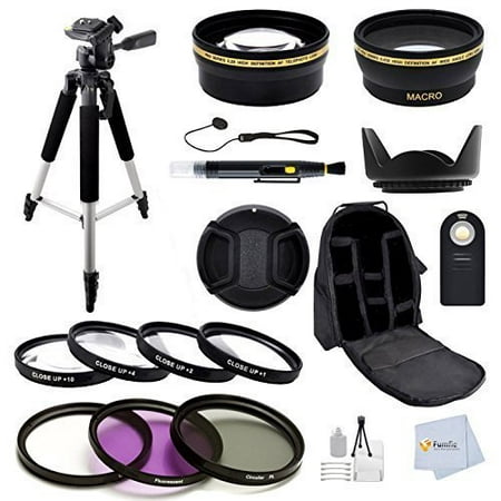 Accessory Kit for Nikon D7100, D7000, D5300, D5200, D5100, D5000, D3300, D3200, D3000, D40, D50, D60, D70, D80, D90, D600, D610, D800, D800E, DF, D4, D4s Digital SLR Cameras with (35mm f/1.8G, 50mm (Best Lens For Nikon D80)