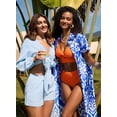 thumbnail image 5 of Women's Textured Bikini Sets Twist Front Top Swimsuits High Waisted Bathing Suits, 5 of 5