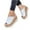White, variant on Samickarr Summer Slippers For Women Indoor And Outdoor Wide Summer Womens Fashion Slope Heel Thick Bottom Flip Flop Solid Shoes Sandals