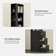 thumbnail image 6 of LAUSAINT HOME Bathroom Storage Cabinet, Tall Thin Black Storage with Adjustable Shelves & 3-level Drawers for Home, Kitchen, 6 of 10