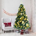 thumbnail image 3 of Gymax 7.5 ft Pre-Lit Christmas Tree Artificial Xmas Tree w/ 140pcs Ornaments, 3 of 10