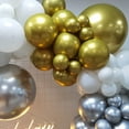 thumbnail image 3 of MOXMAY 127pcs Silver White Gold Latex Balloons Garland Arch Kit 18in 12in 10in 5in Chrome Metallic Balloons for Birthday Shower Wedding Party Decors, 3 of 3
