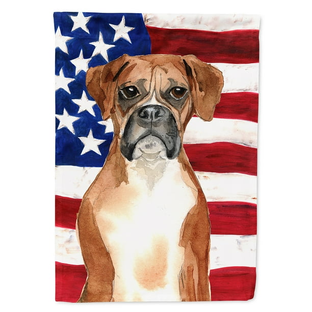 Patriotic USA Boxer Garden Flag