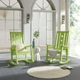 Efurden Rocking Chair Set of 2, OverSized and Weather Resistant Patio