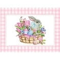 thumbnail image 4 of SPXUBZ Easter Placemats, Pink and White Buffalo Plaid Cute Rabbit Egg Flower Basket Happy Easter 18x12 Inch Placemats for Family Table Holiday Decoration Placemat Set of 4, 4 of 5