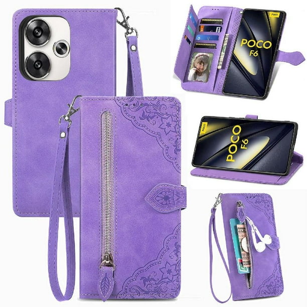 Funda billetera anti-golpes para GANGXUN Xiaomi Poco F6 5G , ideal para día a día y trabajo