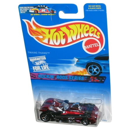 Hot Wheels Rockin' Rods 1/4 (1996) Black Twang Thang Toy Car #569