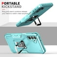 thumbnail image 2 of Feishell for Samsung Galaxy A13 5G Cover with Metal Ring Folding Kickstand,Drop Protection Magnetic Car Mount Shockproof Durable Dual Layer Hybrid Rugged Protective Phone Case,Mint, 2 of 9