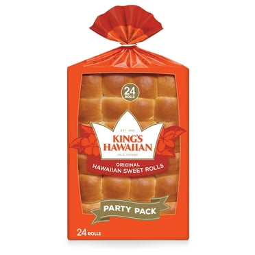 King's Hawaiian Original Hawaiian Sweet Dinner Rolls 24 Count, 24 oz, Shelf-Stable