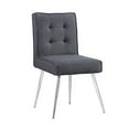 thumbnail image 1 of Linon Astra Metal Accent Chairs Set of Two in Dark Gray, 1 of 10
