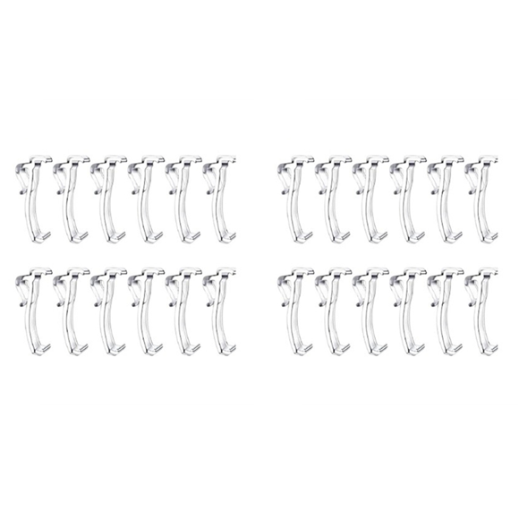 2.5 Inch Valance Clips Window Blind Clips Clear Plastic Valance Retainer Holder Hidden Valance Clips(24 Pieces)