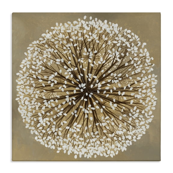 Stupell Industries Contemporary Abstract Dandelion Flower Bloom Canvas Art, 17 x 17, by Liz Jardine