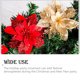 thumbnail image 4 of Injueey Decoración de flores artificiales de Navidad con purpurina, adorno de árbol de Navidad brillante, decoración de fiesta de año Kits de decoración para fiestas Oro, 4 of 6