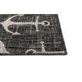 thumbnail image 5 of Unique Loom Outdoor Coastal Collection Area Rug - Ahoy (10' Square Charcoal/Ivory), 5 of 6