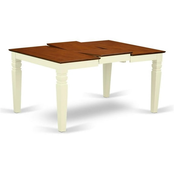 Pemberly Row 42" Rectangular Wood Dining Table in Cream/Cherry