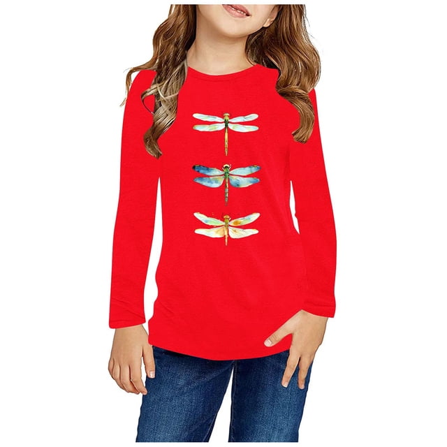 Blouse à Manches Longues pour Filles avec Mélange de Polyester Doux pour Tenue Décontractée Ou Habillée, 3-4 Ans