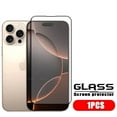 thumbnail image 1 of 4pcs For iPhone 16 Pro Max Glass iPhone 16 15 14 13 Pro Max Tempered Glass Full Cover Glue 9H Screen Protector iPhone 16 Pro Max, 1 of 7