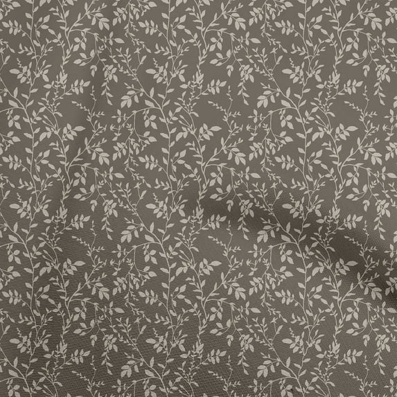 oneOone Polyester Spandex Tawny Brown Fabric Leaves Sewing Material Print Fabric By The Yard 56 Inch Wide