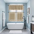 thumbnail image 3 of Cream Greek Key Kitchen Curtains Sets for Windows 36 Inch Length, Geometric Greece Ancient Rustic Rod Pocket Window Treatments Tier Curtains and Valances Set for Bedroom/Bathroom, 3 of 8