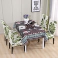 thumbnail image 3 of Set of 4 Dining Chair Covers, Stretch Spandex Dining Room Protector Slipcovers (Style 55, Green Leaves), 3 of 6