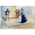 thumbnail image 2 of Russell, Charles Marion 24x17 Black Modern Framed Museum Art Print Titled - When East Meets West, 2 of 4