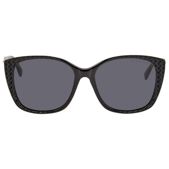 Bottega Veneta BV0218SK Plastic Womens Cat-Eye Sunglasses Black 56mm Adult