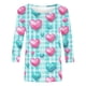 thumbnail image 4 of RKSTN Valentines 3/4 Sleeve Tops for Women Oversized Crewneck Valentine's Day Graphic Printed Short Sleeve T Shirt Womens Casual Round Neck Loose Comfy Loves Heart Print Three Quarter Sleeve Shirts, 4 of 6