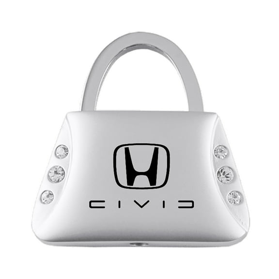 Honda Civic Reversed C Keychain & Keyring - Purse with Bling